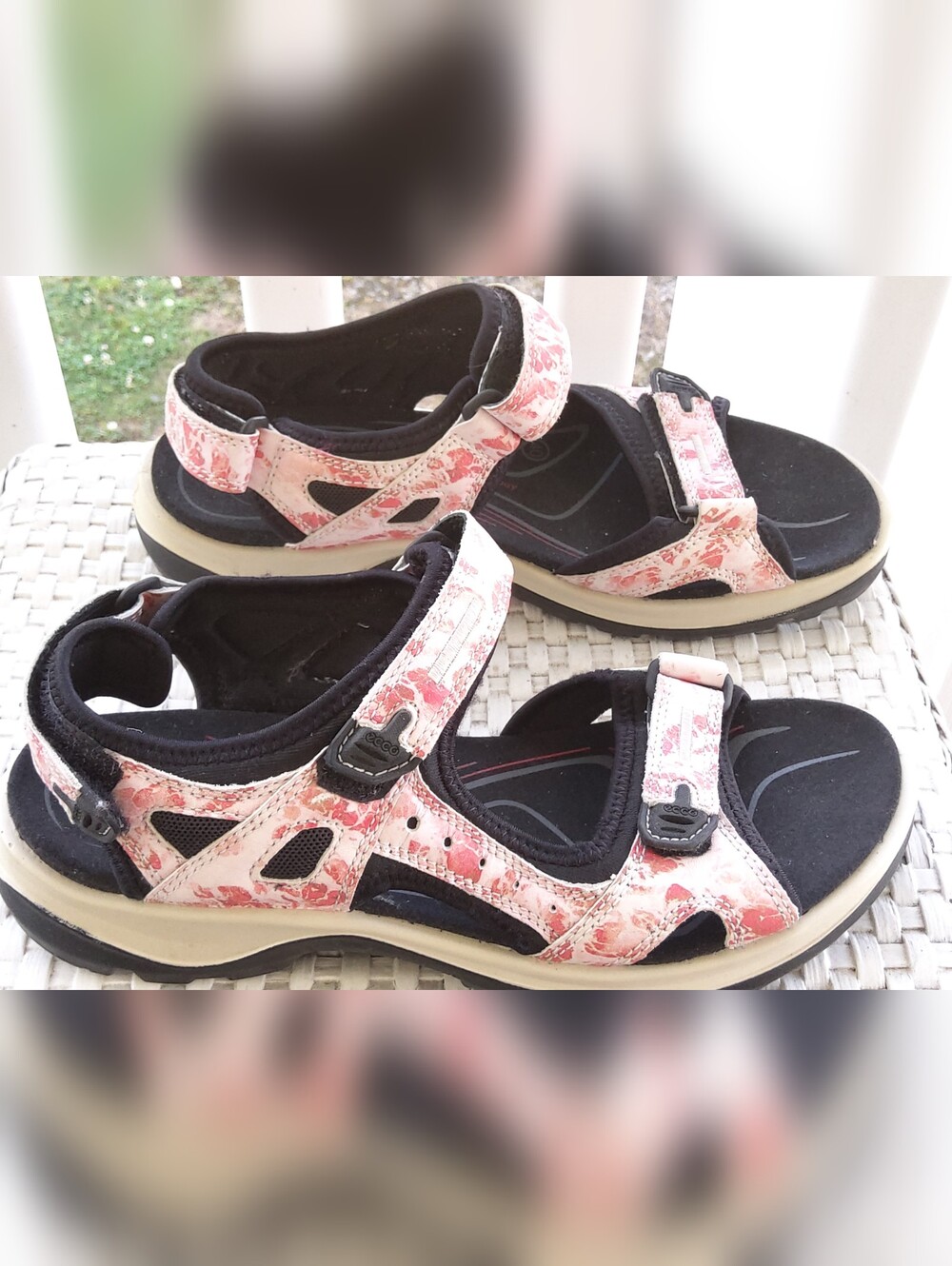 Ecco Yucatan Floral Sandals Size 9-9.5 - Picture 2 of 5